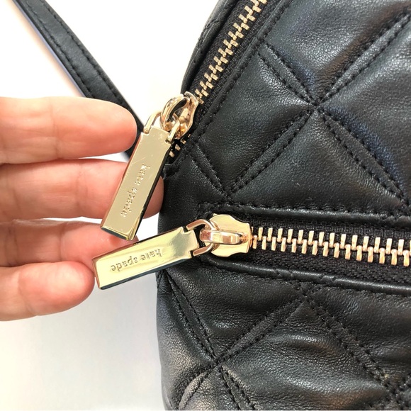 Kate Spade Natalia Mini Convertible Backpack, Crossbody, Quilted Bag, in Black - Picture 5 of 16